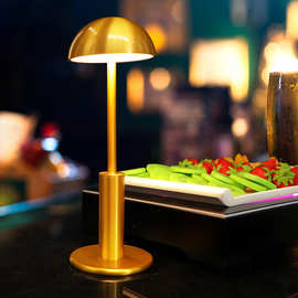 酒吧充电台灯夜店咖啡厅装饰桌面灯小夜灯圆柱全铝防锈LED吧台灯