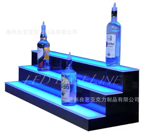 厂家直销带发光亚克力酒展示架柜台饰品架子化妆品收纳架多层