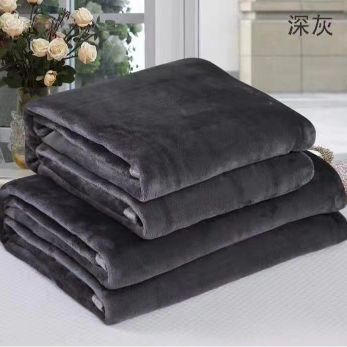 Manta de franela engrosada de color sólido coral polar manta de comercio electrónico transfronterizo manta de regalo de lana de coral al por mayor