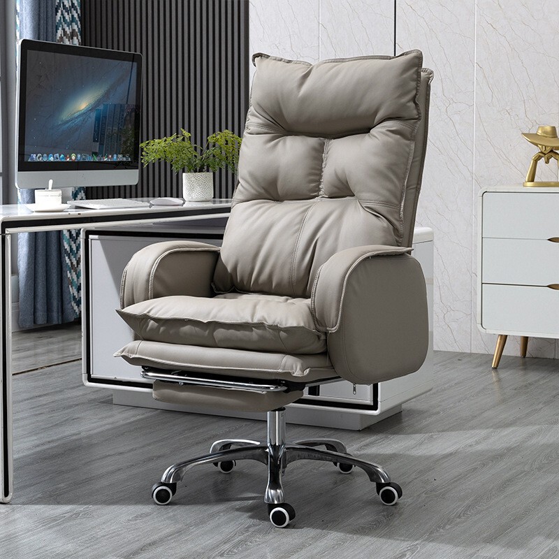 Office Chair Comfortable Sedentary Reclining Computer Chair Home Dormitory Chair E-Sports Lazy Sofa Chair Leather Boss Chair