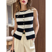 V 17523 Sleeveless Knit Top ƴ��������֯���羳����ͨ����