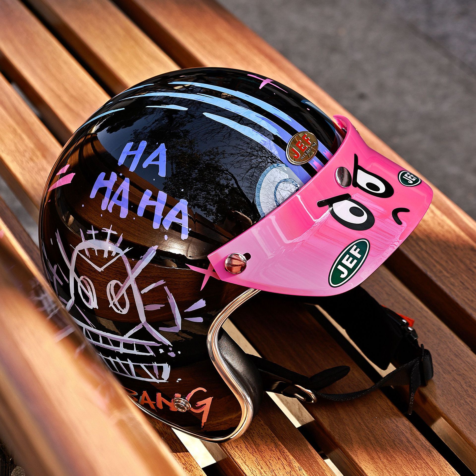 Retro Motorcycle Half Helmet 3/4 Helmet Universal Visor