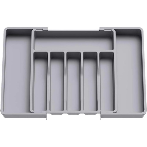Cross-border Silver Case Silverware Storage Box Adjustable Tableware Rack Retractable Plastic Drawer Storage