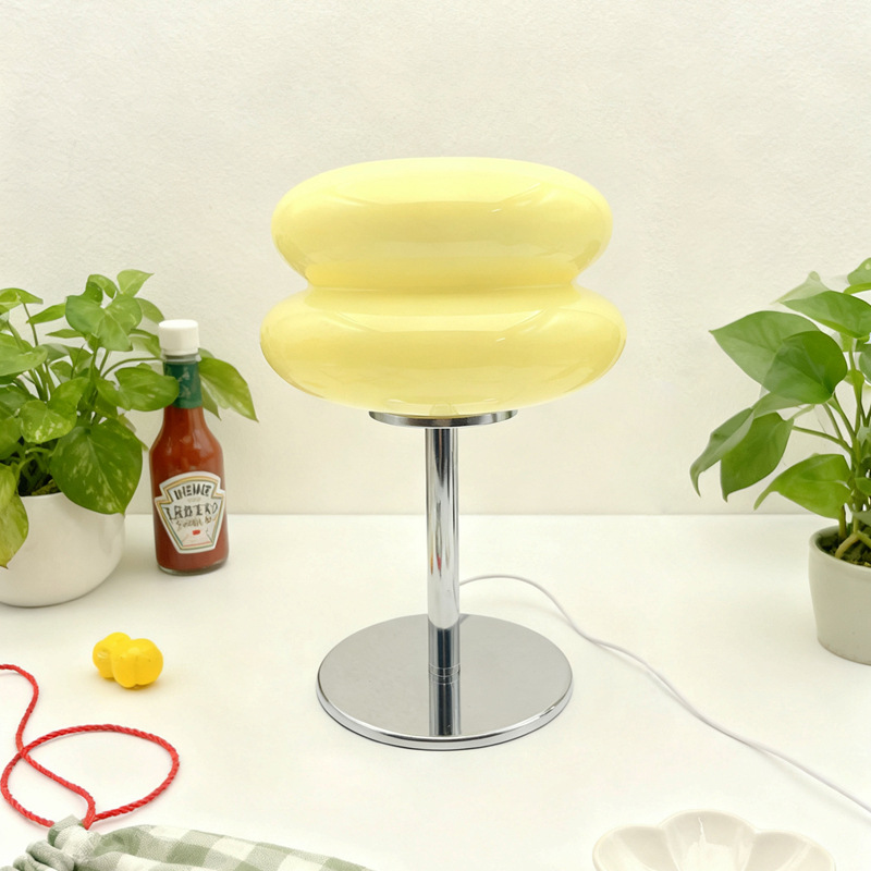 Macaron Cream Table Lamp Living Room Bedroom Study Bedside Night Light Creative Hamburger Atmosphere Girl Gift Lamp