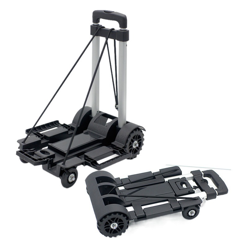 Amazon Small Pull Car Folding Home Carrying Trailer Portable Stall Trolley Hand trolley Luggage Cart