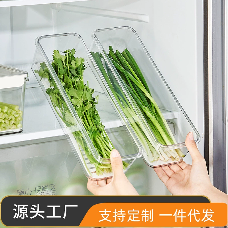 Контейнер для хранения свежести кинзы, зеленого лука и лука-порея, коробка для хранения в холодильнике, волшебный инструмент для сохранения свежести корней, пищевой контейнер для лапши, яиц, лука и имбиря.