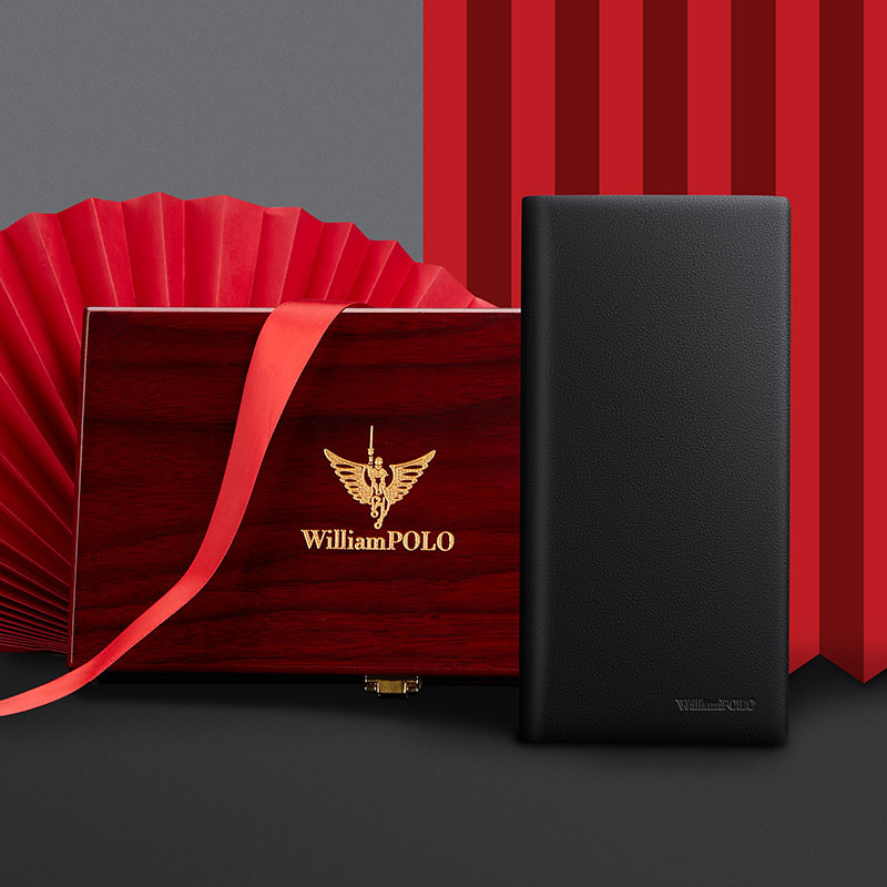 英皇保羅錢包男長款時尚商務駕駛證錢夾多功能簡約百搭送父親男友