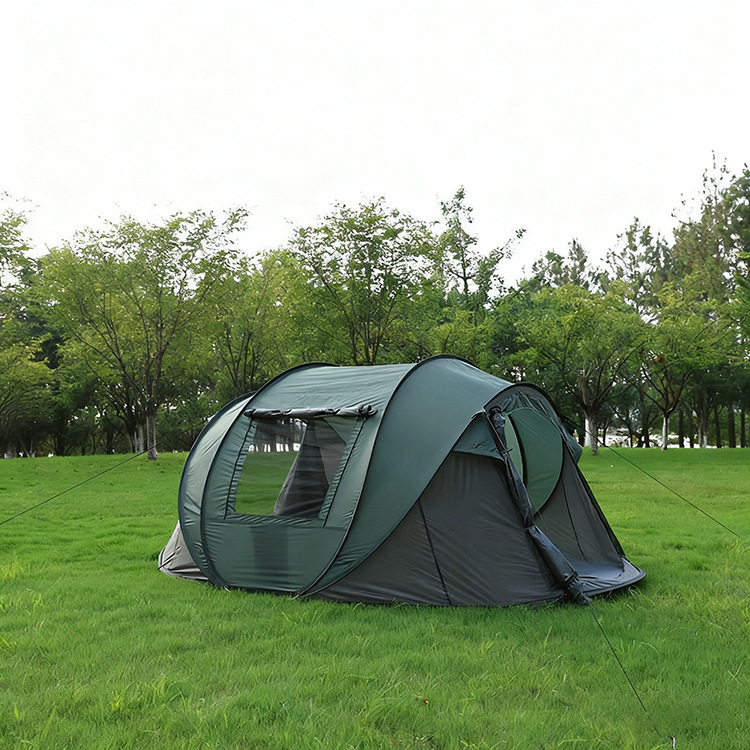 Manufacturer's Outdoor Tent for 5 People, Large Size, No Installation Required, Foldable, Fully Automatic, Hand-Pull Tent for Outdoor Camping, Waterproof and Sun Protection