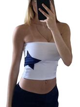 T 72982 Star Patch Crop Top T-Shirt �����ƴ��T�� ����