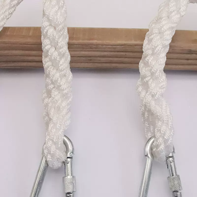 木质可折叠软梯  高楼逃生软梯防滑爬梯家用攀爬高空作业加固绳梯