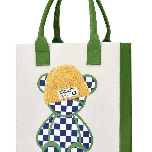 New Handbag Women Handbag Handbag Large Capacity Open Fashion Felt Shopping Bag