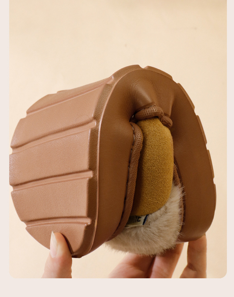 2025 New home Baotou cotton slippers for women in autumn and winter, suede indoor winter thick-soled home slippers for men pic 8