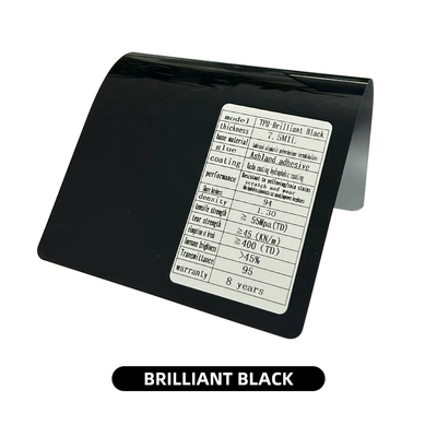 Film, High-Gloss Hydrophobic Anti-Dirt Film, Car paint protective film - tpu-75mil-bright-black-piano-black-lubrizol-152cm15m-5inch49inch