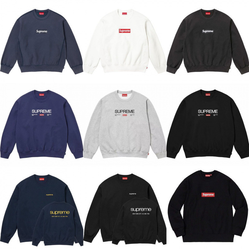 26Ss Version of the Supreme Fashion Brand Hood Sweatshirt Large Logo Pullover Fleece Hoodie