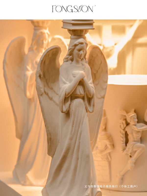 Guardian Angel Artistic Design Cement Candle Aromatherapy Lamp Medieval Wax Melting Atmosphere Lamp Guardian Angel Artistic Design Cement Candle Aromatherapy Lamp Medieval Wax Melting Atmosphere Lamp