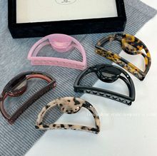 韩国金标France大号镂空半圆发抓醋酸质感发抓夹发夹鲨鱼夹发饰