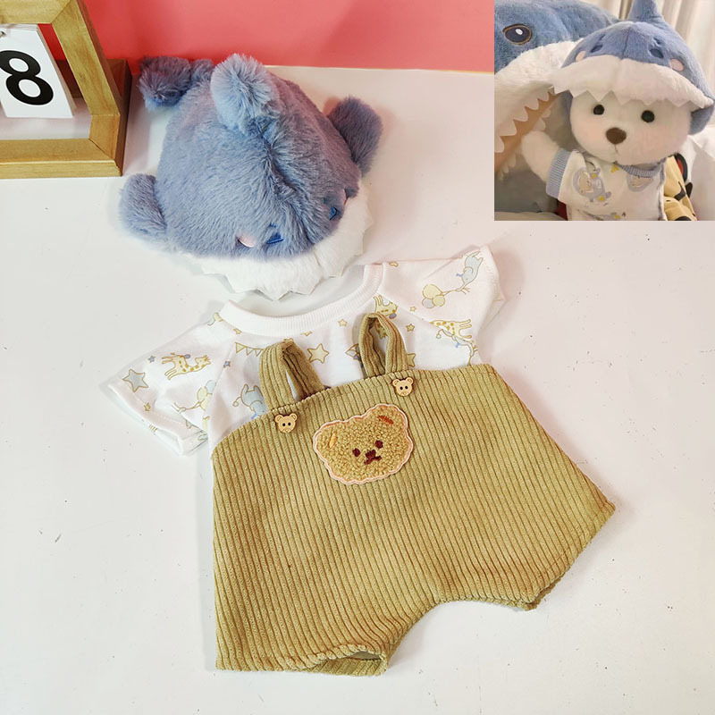 仅售衣服】中号莉娜关节熊毛绒公仔玩偶着替30cm泰迪熊连体服|undefined