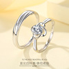 Ring for beloved, zirconium, silver 925 sample, Korean style, four-leaf clover, wholesale