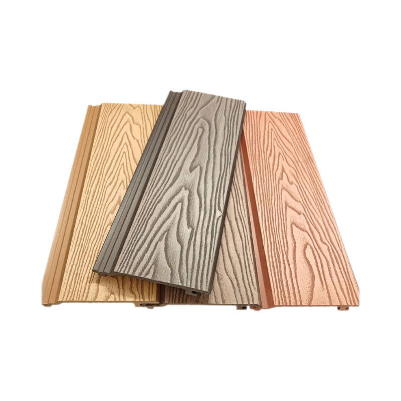 室内室外3D木纹木塑墙板pe塑料墙面装饰扣板防水防潮拼接塑木墙板
