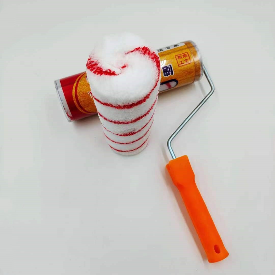 Nueve pulgadas sin ángulo muerto cepillo de rodillo rojo al por mayor cepillo de rodillo rojo de fusión en caliente cepillo de pintura fábrica directa