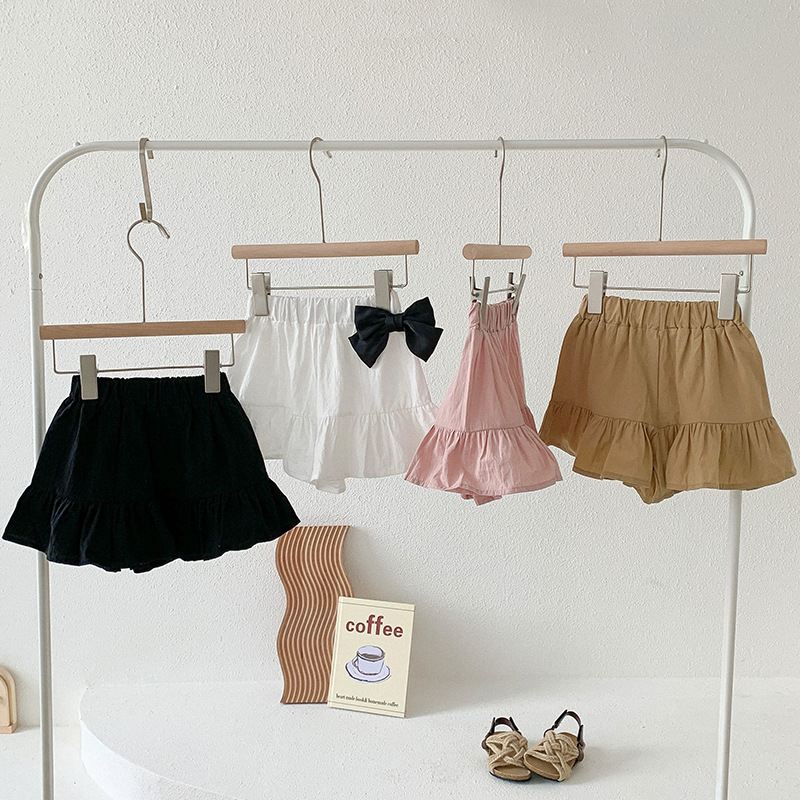 跑量款2021夏季新款女童荷叶边短裤 儿童韩版宽松棉短裤外穿裤子