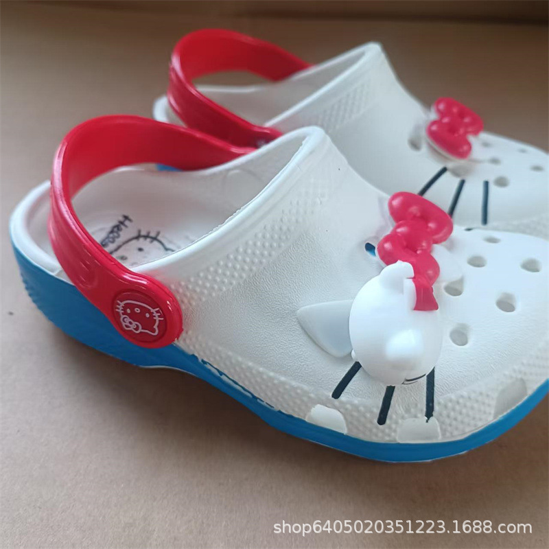 Red Red Hole Shoes nuevo estilo de dibujos animados para hombres y mujeres Kitty antideslizante para usar lindas zapatillas de playa fabricantes de zapatos de playa Eva image 2