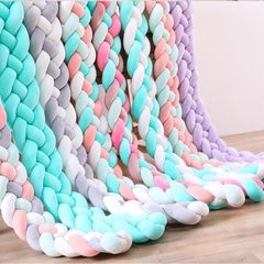 インス風四股麻ひもベッドガード新生児用子供用ベッドガードソフトパックベビーベッド連結式ベッド母子北欧インス風