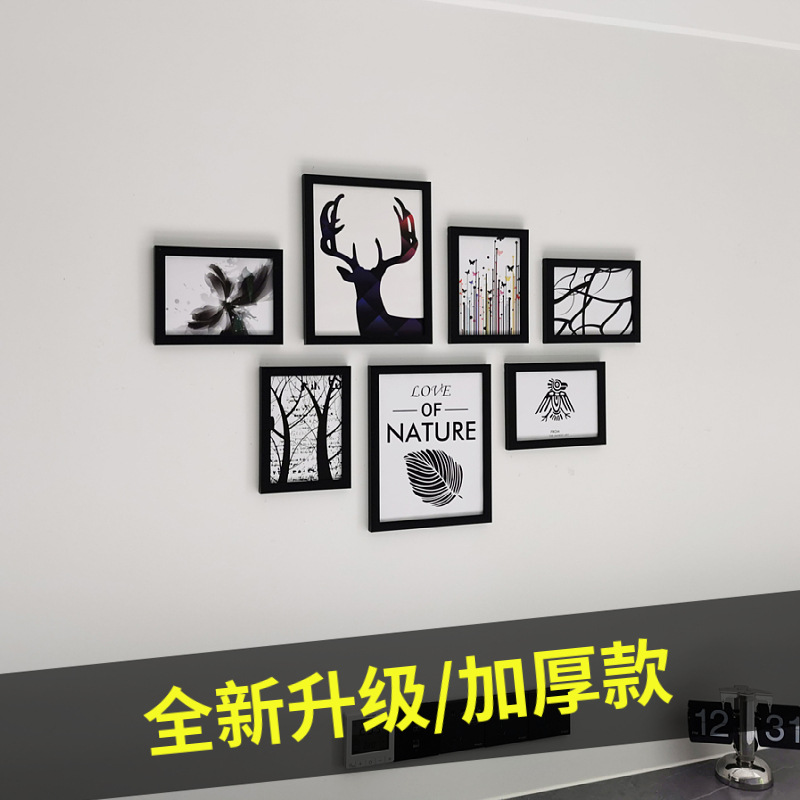 Pequeña pared Nórdico decorativo foto pared Punch-libre pared decorativo foto marco dormitorio colgante de pared marco de fotos ins marco de fotos