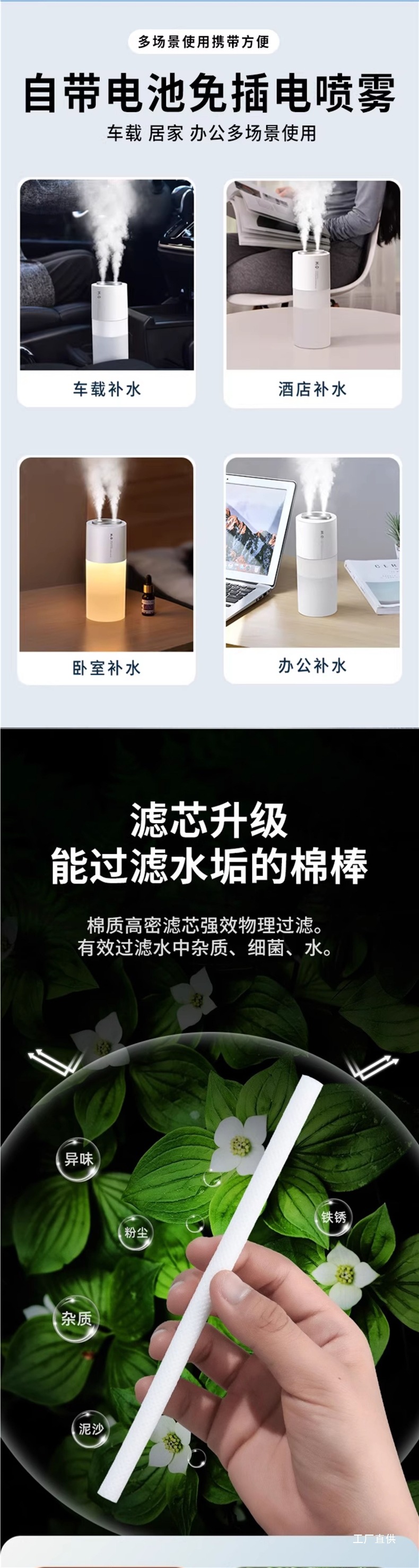 Car Humidifier Car Wireless Car Air Purification Large Spray Aromatherapy Machine Small 2025 New Model