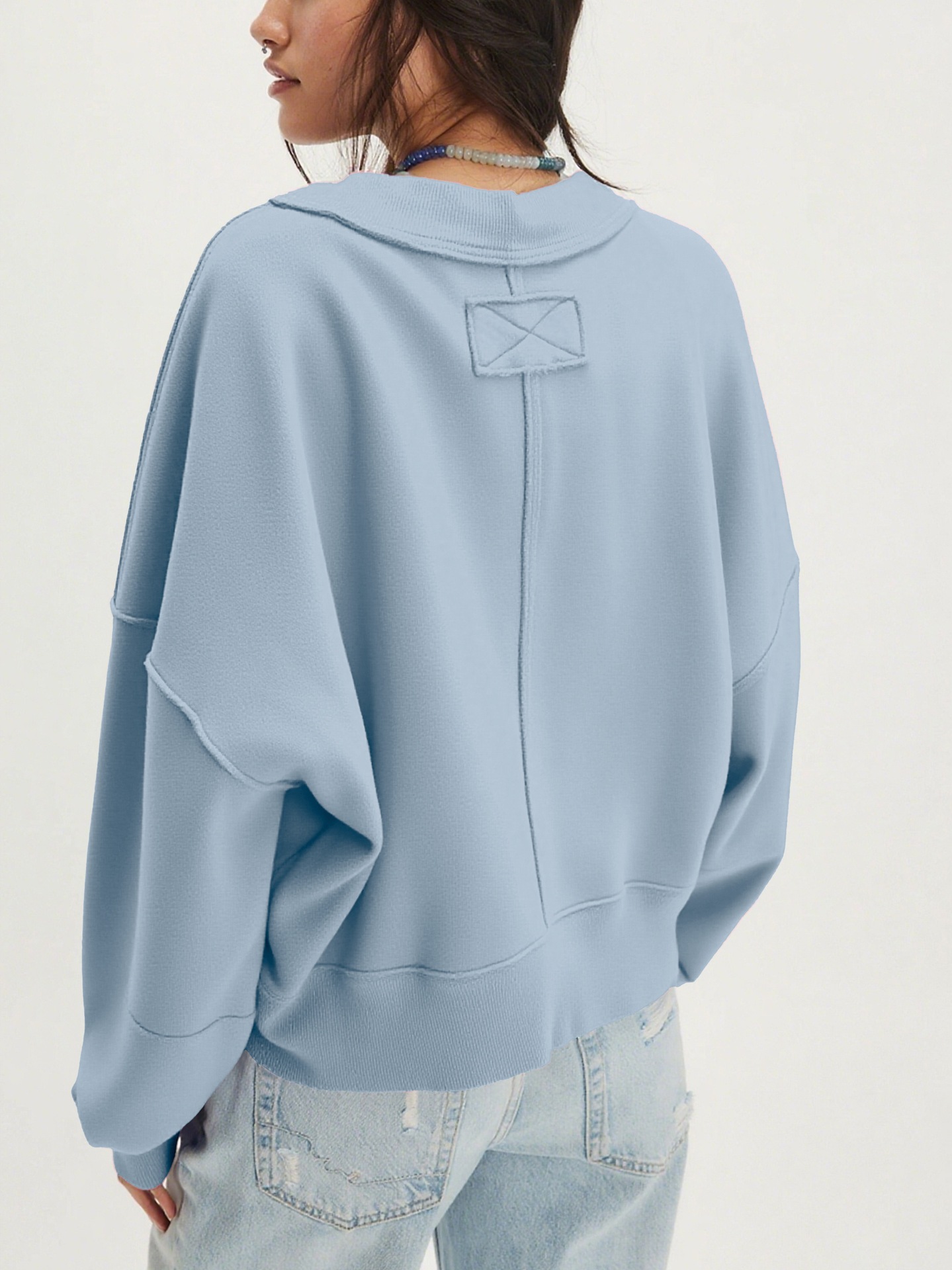 Women's Long Sleeve Pullover Sweatshirt Casual Autumn Winter_voghion.com