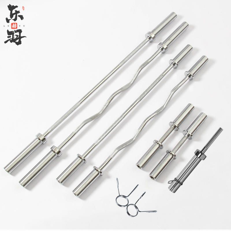 男士健身家用卧推硬拉健身房卡簧训练举重带轴承奥杆大承重杠铃杆