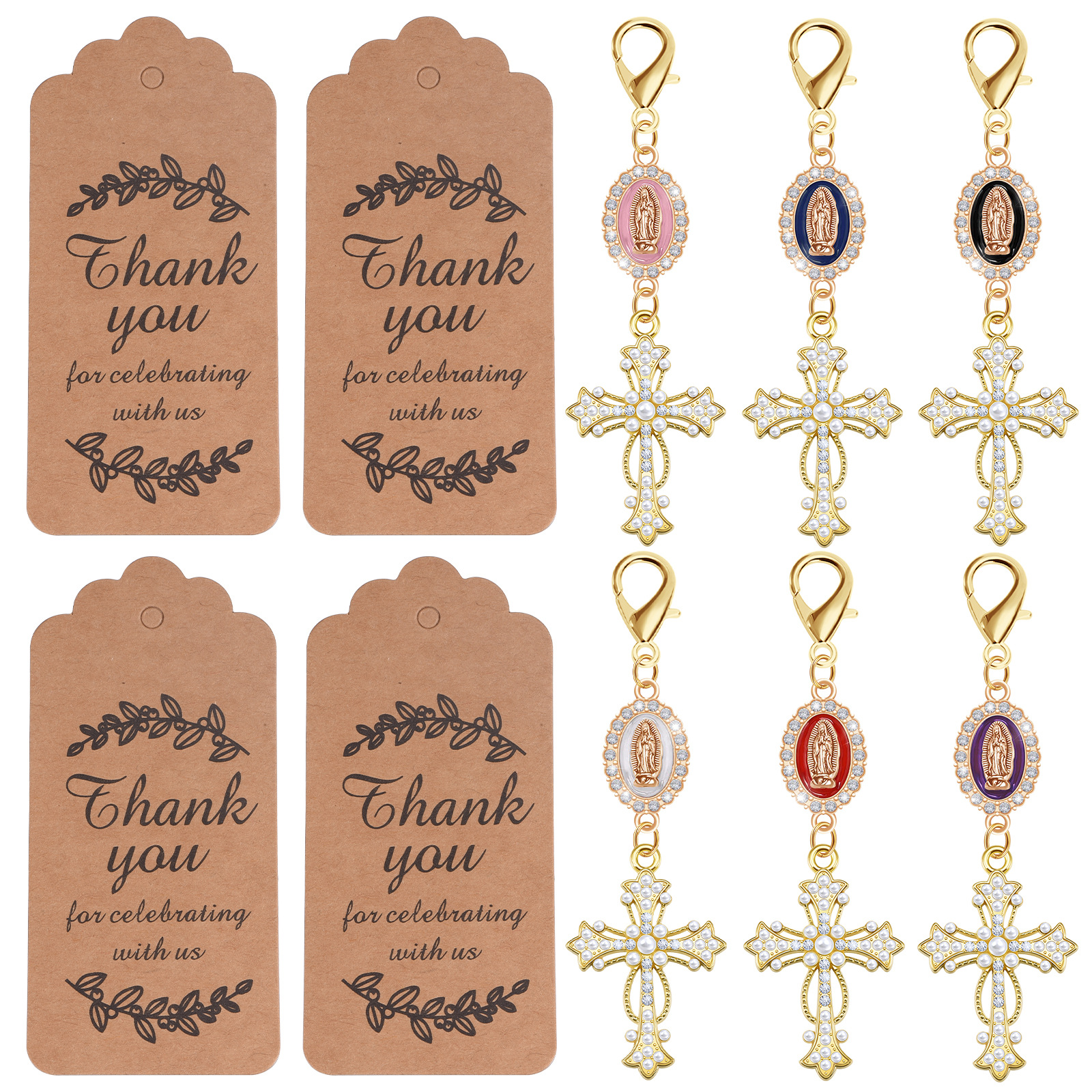 Cross-Border Alloy Pendants Can Be DIY Keychain Pearl Accessories, Simple and Stylish