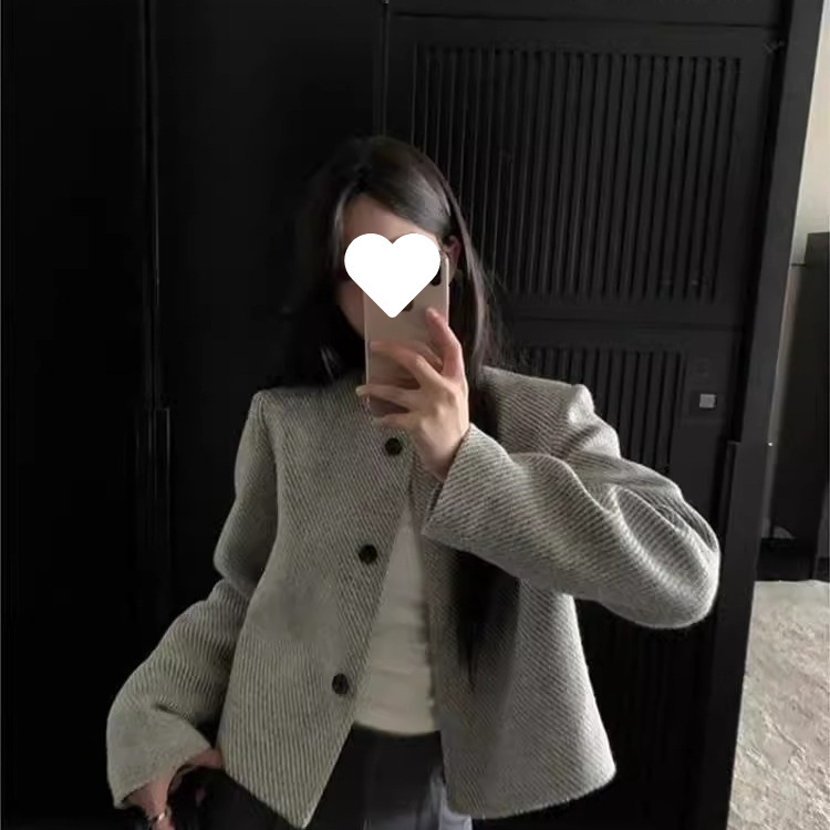 复古小香风外套女春秋高级感名媛千金小个子休闲显瘦短款上衣开衫|undefined