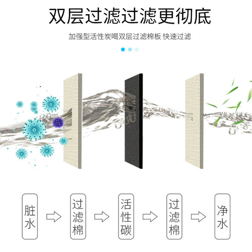 New low water level turtle filter, small fish tank, turtle tank suction filter circulation aerator, silent and installation-free