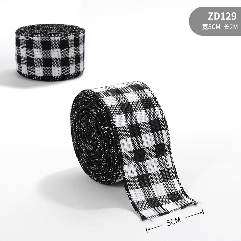 5cm blanco y negro Plaid