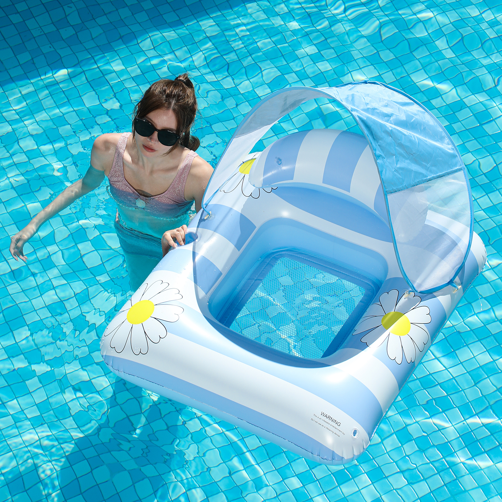 Cama flotante de natación anillo flotante inflable flotante de agua para adultos juguetes de agua para mujeres silla flotante para adultos anillo de natación cama tumblr