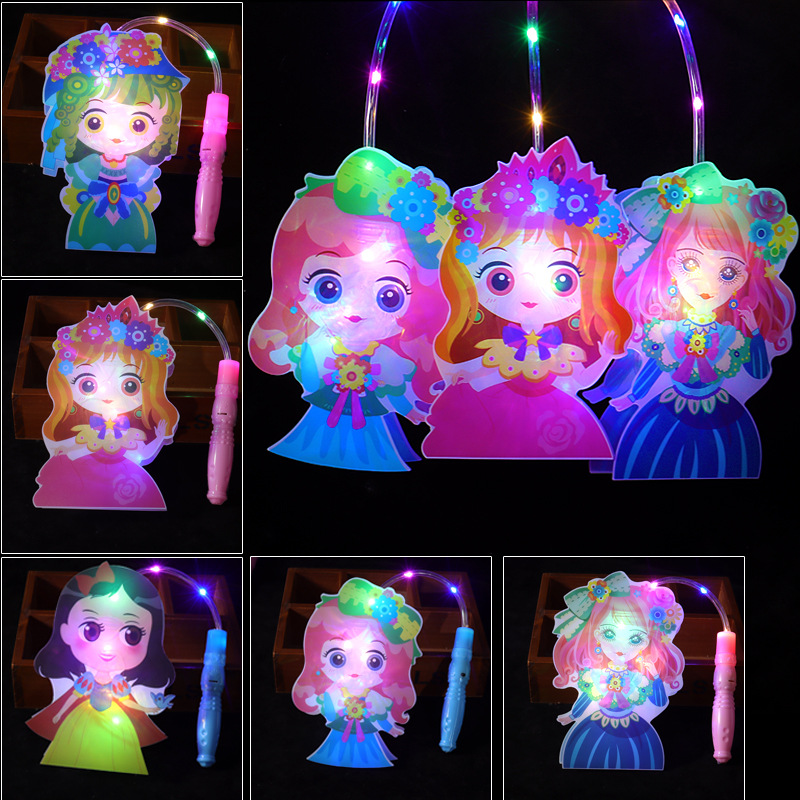 new pattern portable princess lantern luminescence a doll Stall children gift Cartoon Toys Scenic spot Best Sellers