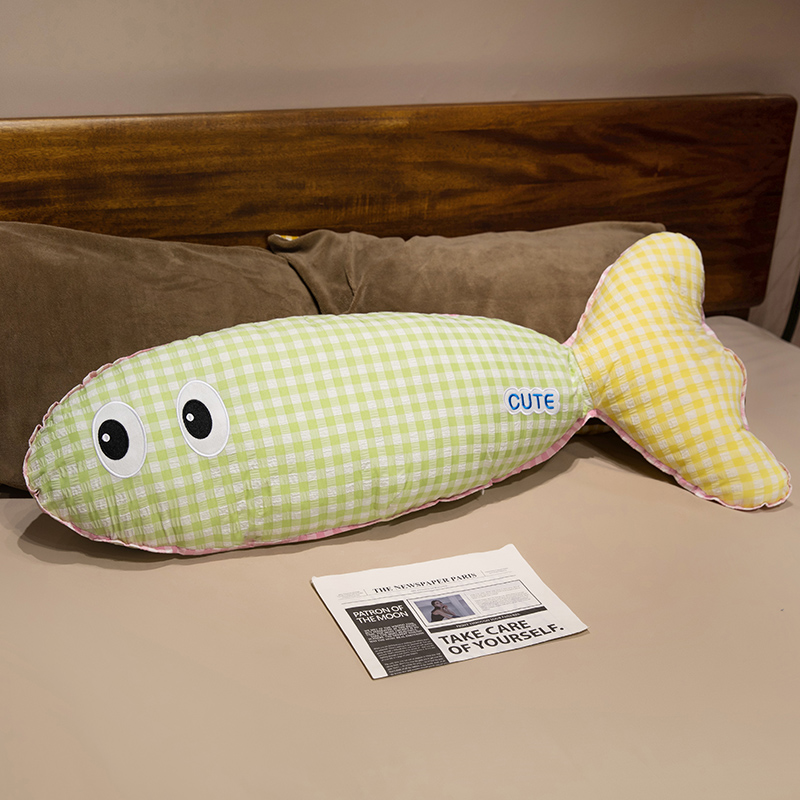 Almohada Larga de Peluche de Algodón y Algodón PP, Decorativa, para Cama y Hogar