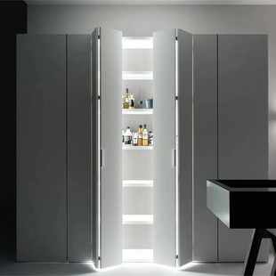 23 folding door wardrobe cloakroom storage cabinet Foshan cabinet wardrobe factory direct supply