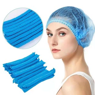 Disposable strip cap non-woven colored strip cap hotel cleaning strip cap labor protection strip cap mushroom cap