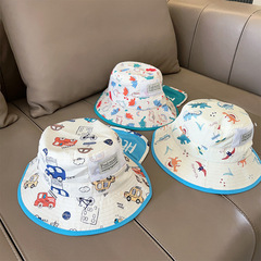 兒童嬰兒可愛護脖漁夫帽潮流個性百搭漁夫帽男童夏季防曬遮陽帽子