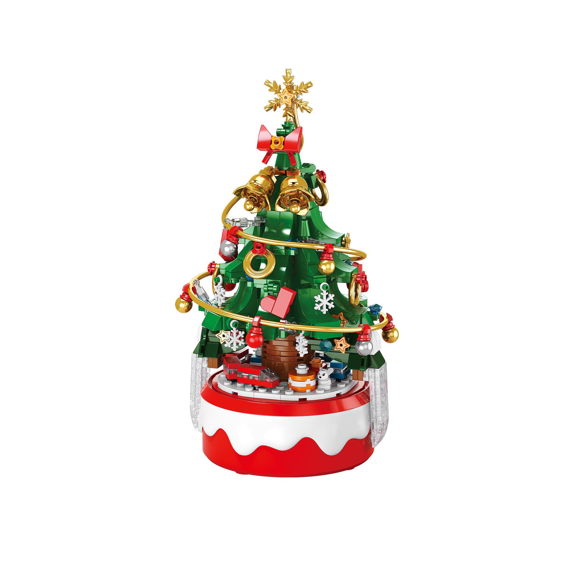Le Brothers 8773 serie de Navidad de ocho bloques de caja de sonido de Santa Claus para niños de Año Nuevo Juguetes de embalaje image 5