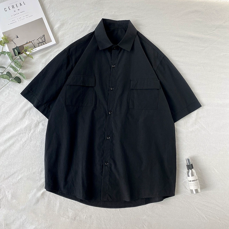 Solid Japanese shirt, white trend T-shirt