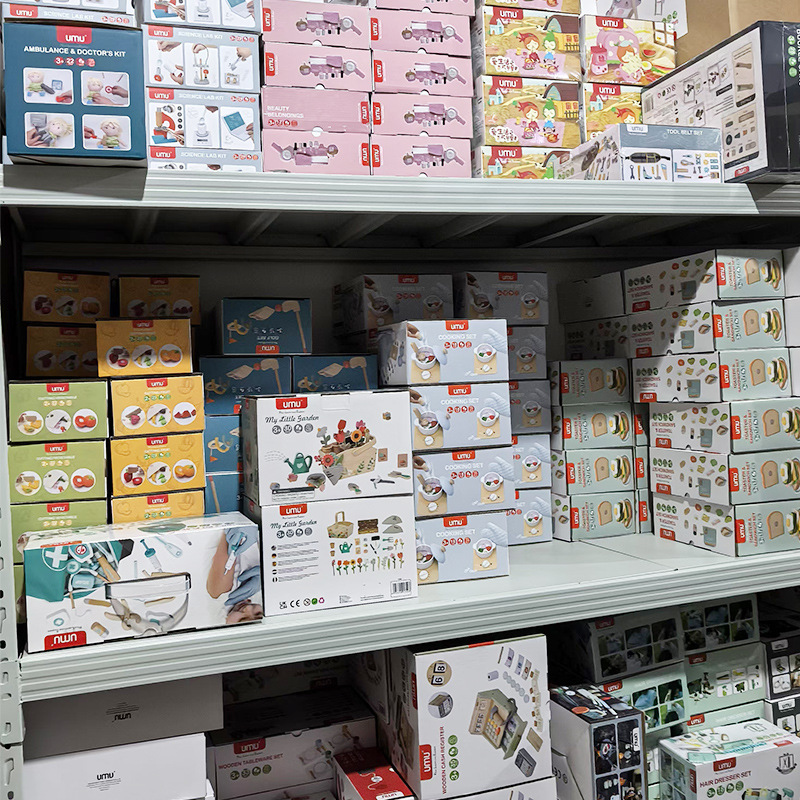 UMU Youmu Jiajia serie de juguetes de madera simulados al por mayor cubiertos de cocina bolsas de maquillaje bolsas de corte