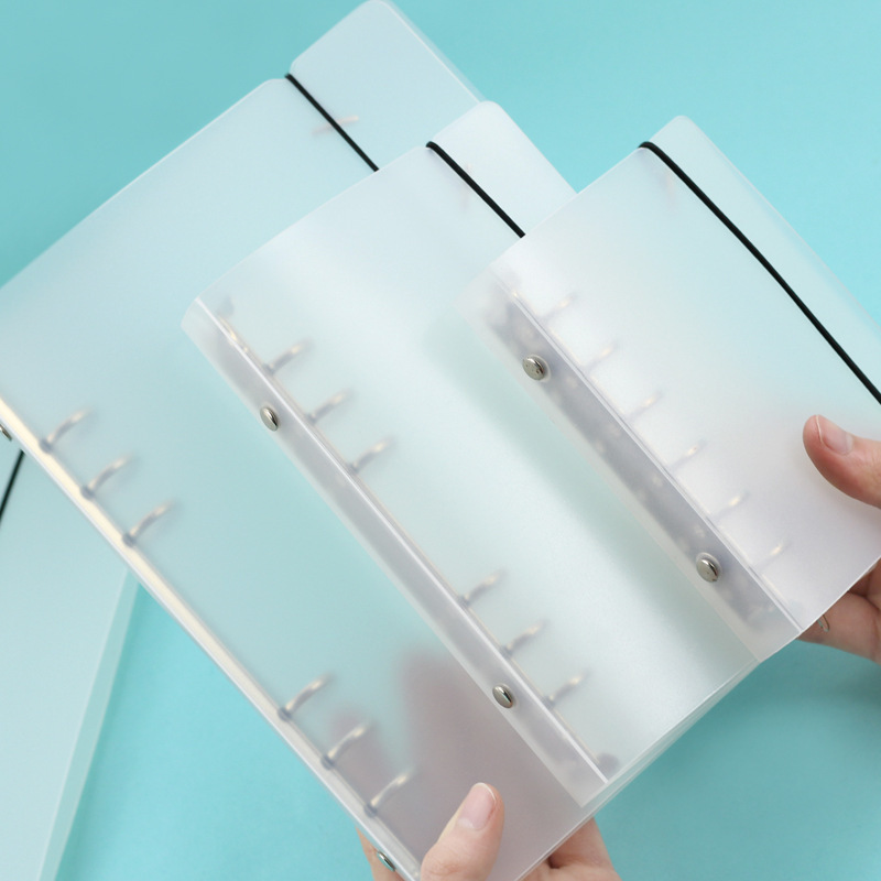 PP frosted translucent bandage binder A4B5A5A6 6-hole loose-leaf book shell hand book elastic band cover