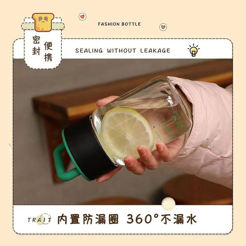 迷你手提胖胖杯玻璃杯高颜值便携外带可爱水杯风奶茶咖啡牛奶杯子|undefined