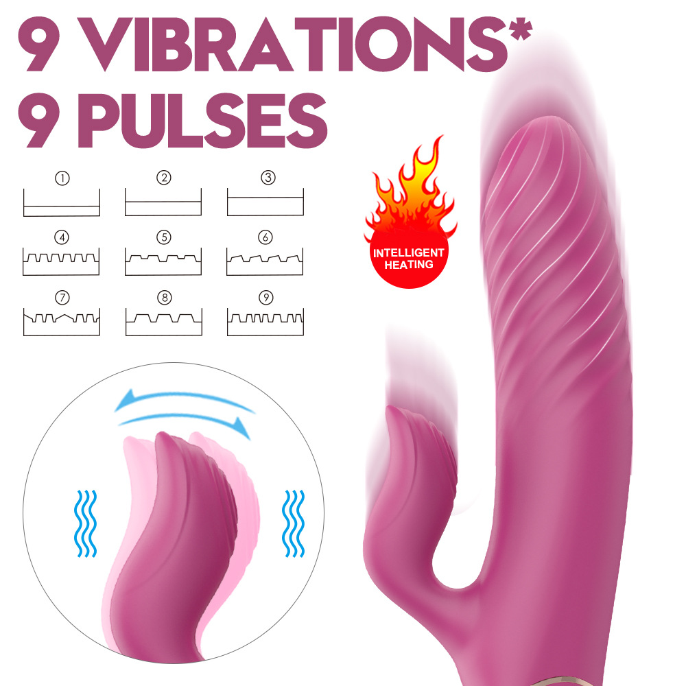 Shande warmed telescopic vibrator strong shock clitoris masturbator female pulse vibrator female sex toy