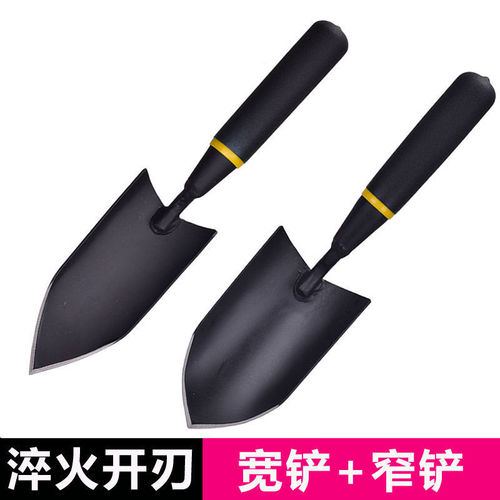 Thickened manganese steel gardening shovel, flower shovel, household gardening tool, shovel shovel, outdoor digging soil and digging wild vegetables