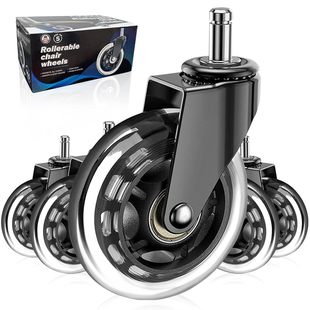 3inch Cross-Border Telescopic Universal Transparent Wheel 11*22 Telescopic Transparent Wheel Office Chair Wheel Polyurethane Pu with Bearing
