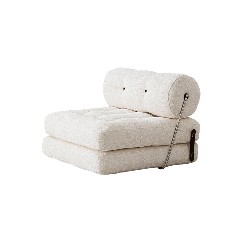 Sofá cama de bloque de tofu Taji plegable de doble propósito silla de ocio de una sola persona con módulo de esponja de cordero de cachemire comprimido sofá